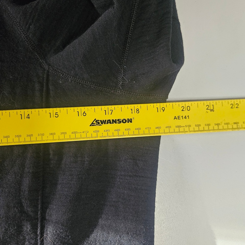 Women's Black Merino Wool Zip-Up Hoodie Jacket - Picture 10 of 12